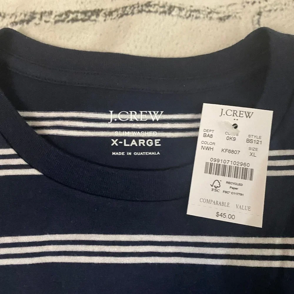 J. Crew Striped tee XL
